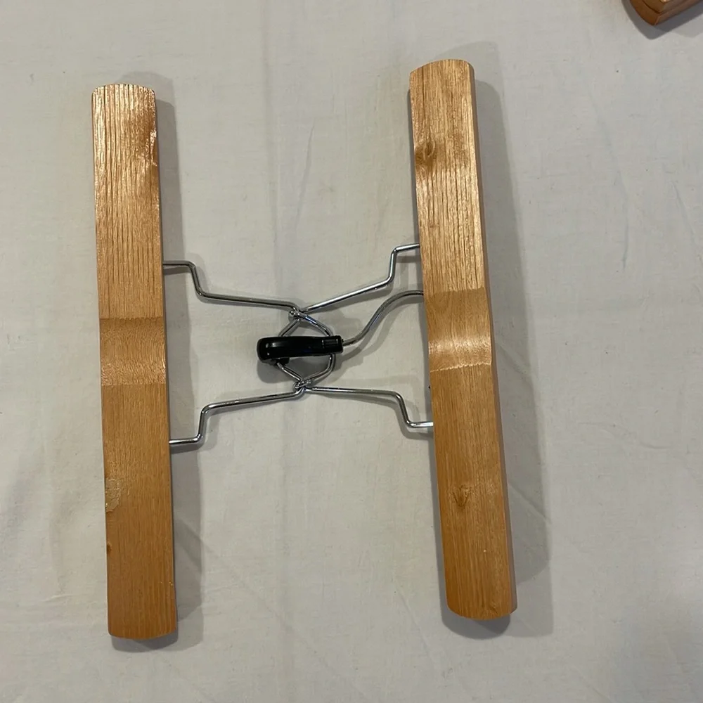 Six Wooden Clothes Hangers